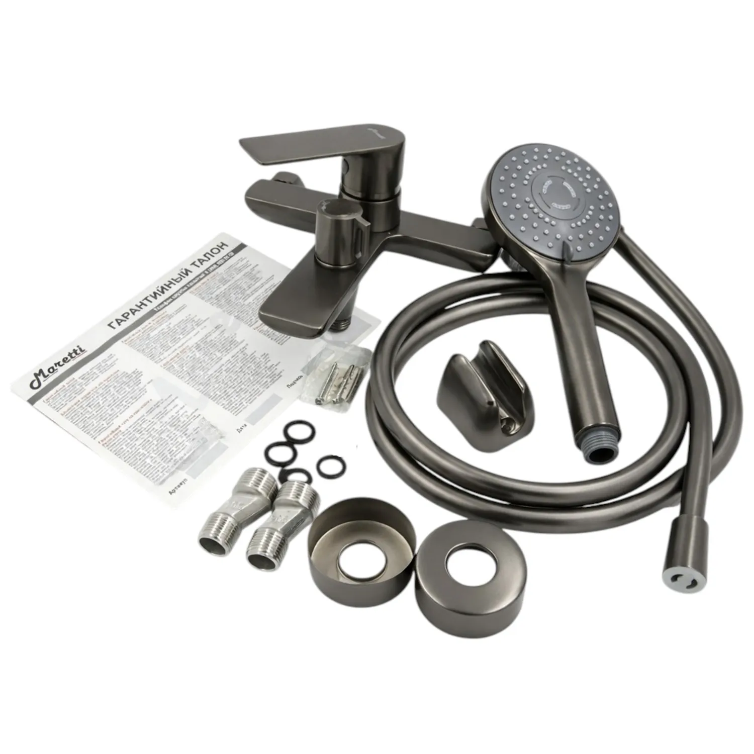 Смеситель для ванны Maretti Ritta-GM RIGM22RF505, оружейная сталь