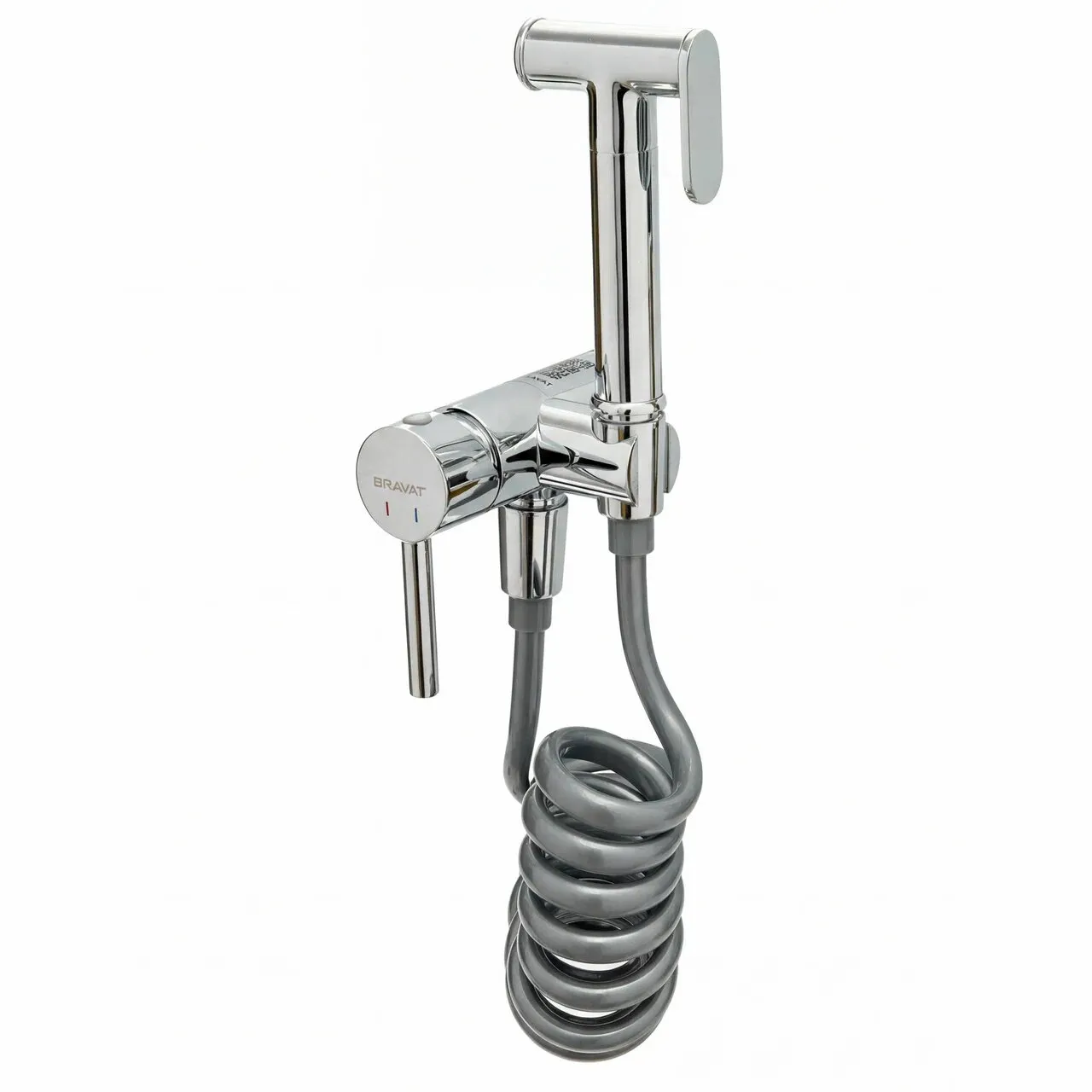 Гигиенический душ со смесителем с пружинным шлангом BRAVAT (D9190CP-SW)