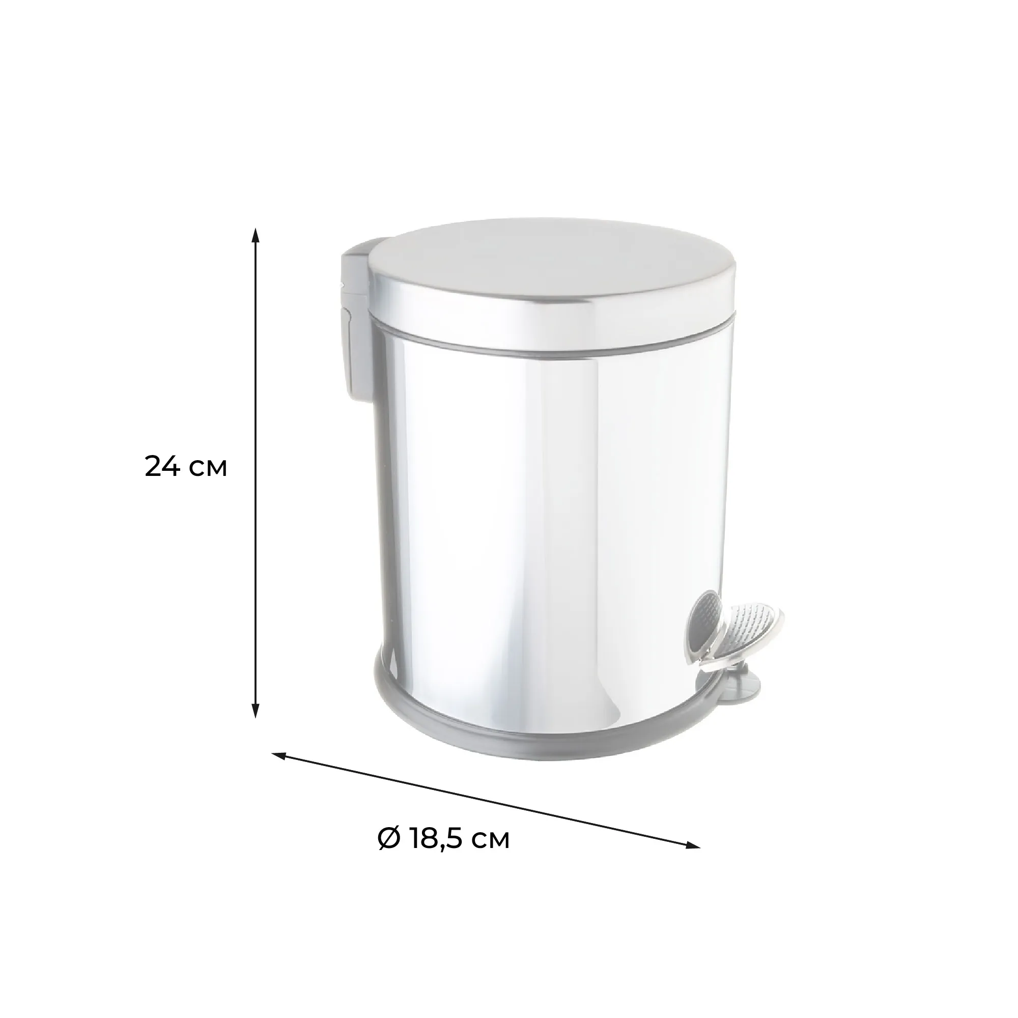 Ведро для мусора FIXSEN HoReCa FX-34024C, хром