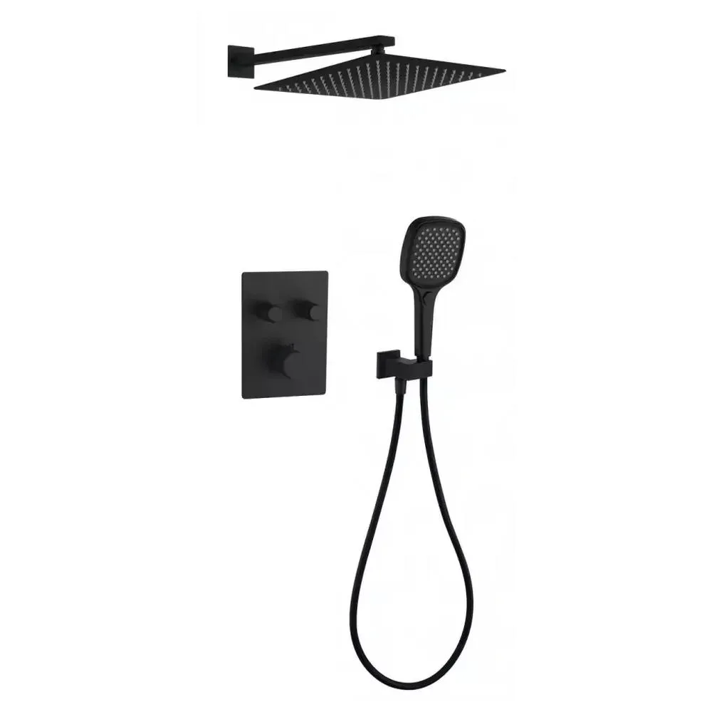 Душевая система встраиваемая (без излива) Grocenberg GB5040BL, черный