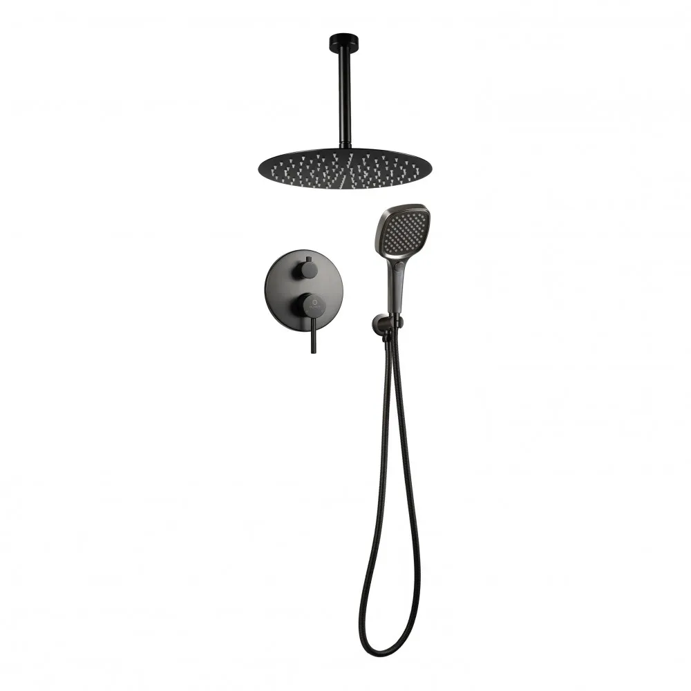 Душевая система встраиваемая FILARETE Roun FL1029BG, графит