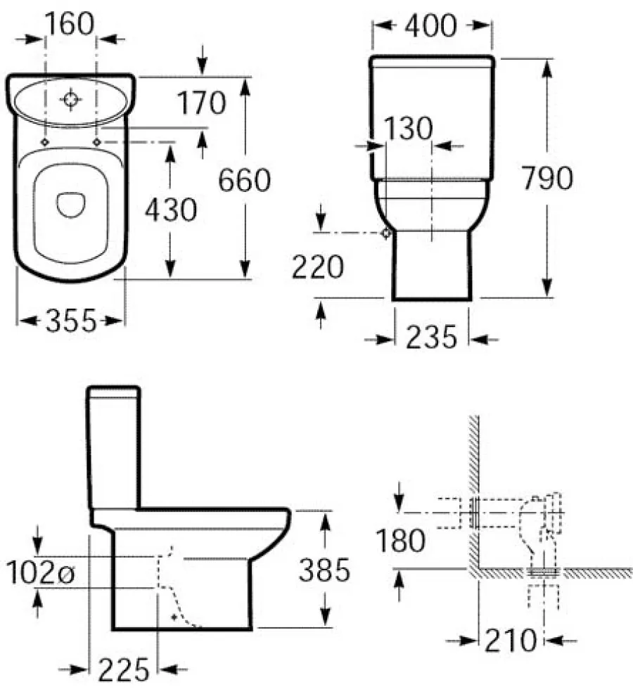 R.342517000 Сет Dama Senso чаша+бачок+крышка