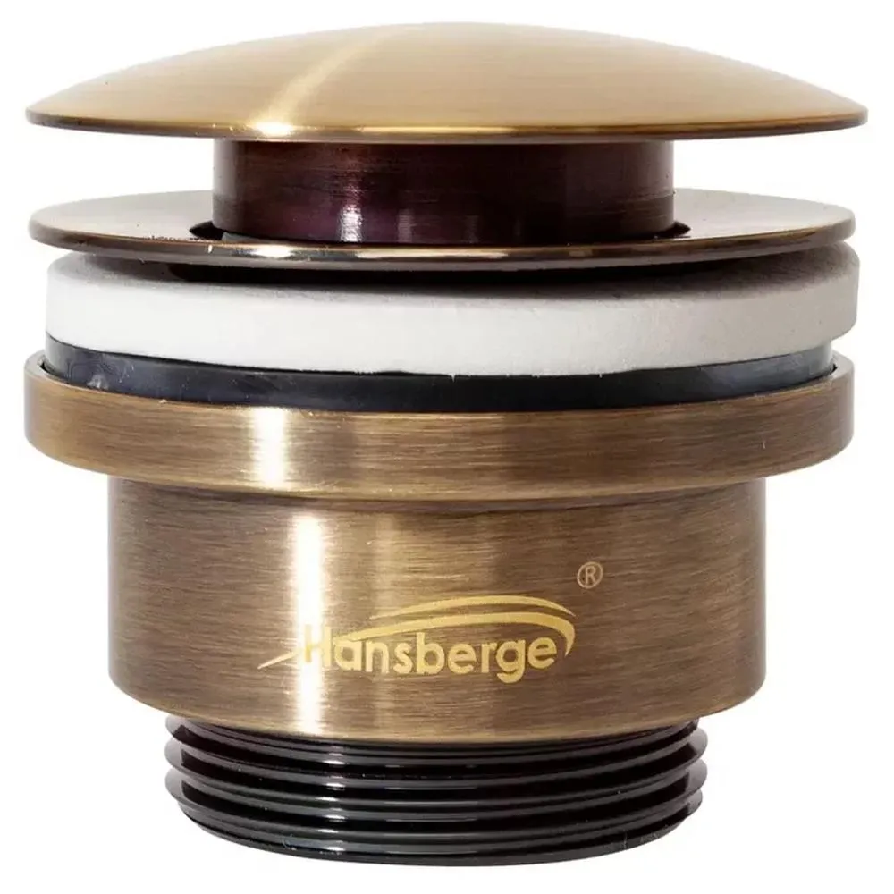 Донный клапан для раковины Hansberge H107BR, бронза