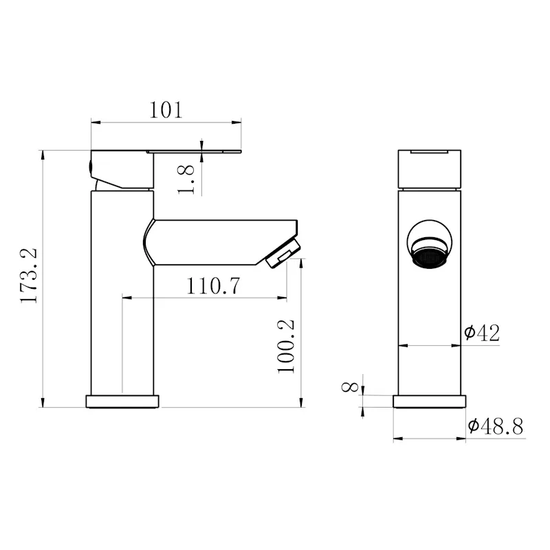 Смеситель для умывальника Fmark FS8201-2H