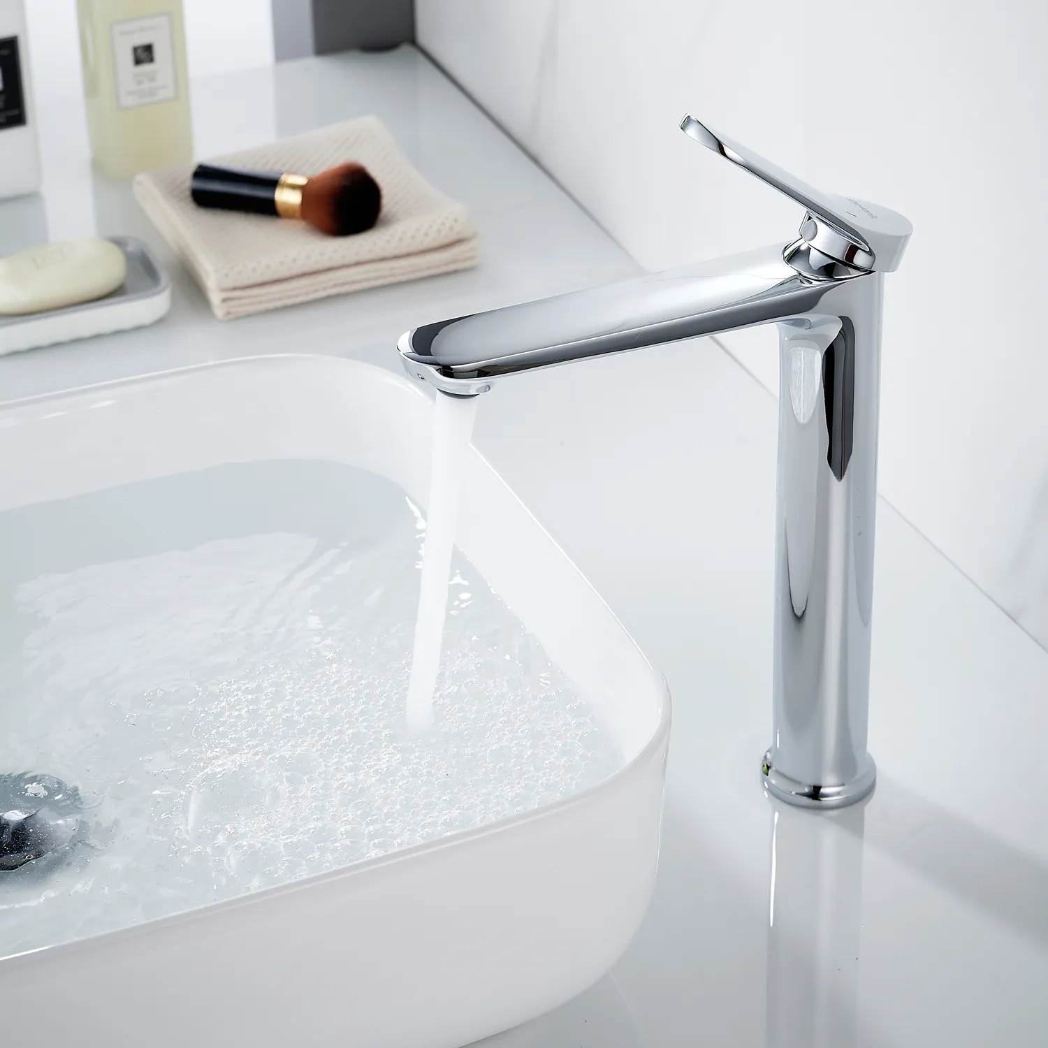 Смеситель для раковины высокий Shevanik S4311, хром