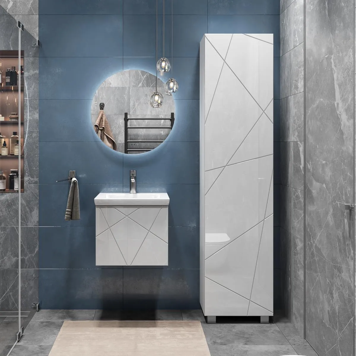 Тумба с раковиной подвесная VIGO Geometry 032, 50 см