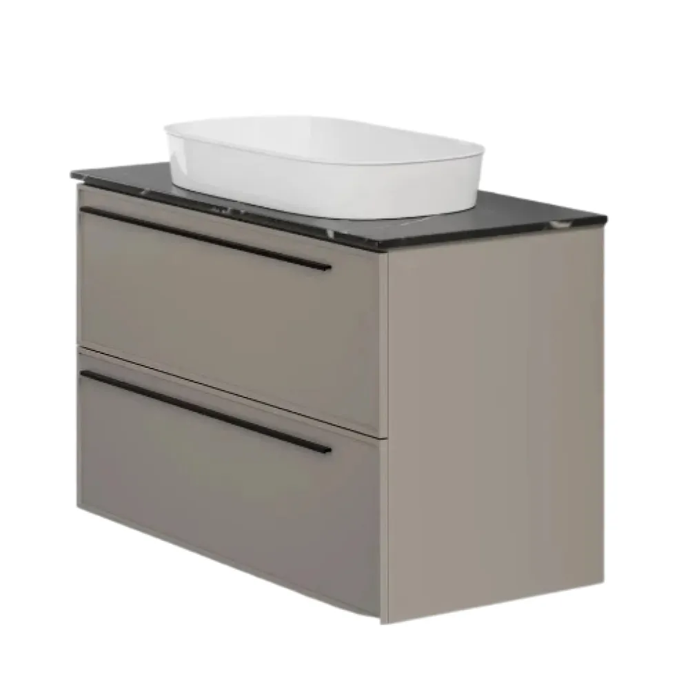 Тумба под раковину подвесная La Fenice Elba TWIN FNC-01-ELB-C-90-2, бежевая