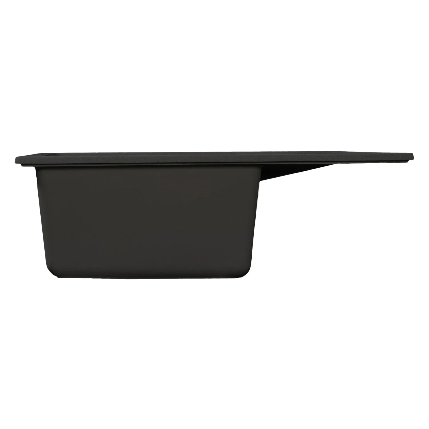Мойка MIXLINE МЛ-ГМС115 (ML-GMS115) СТАНДАРТ с крылом, черный (308), 645*505*190мм (558110)