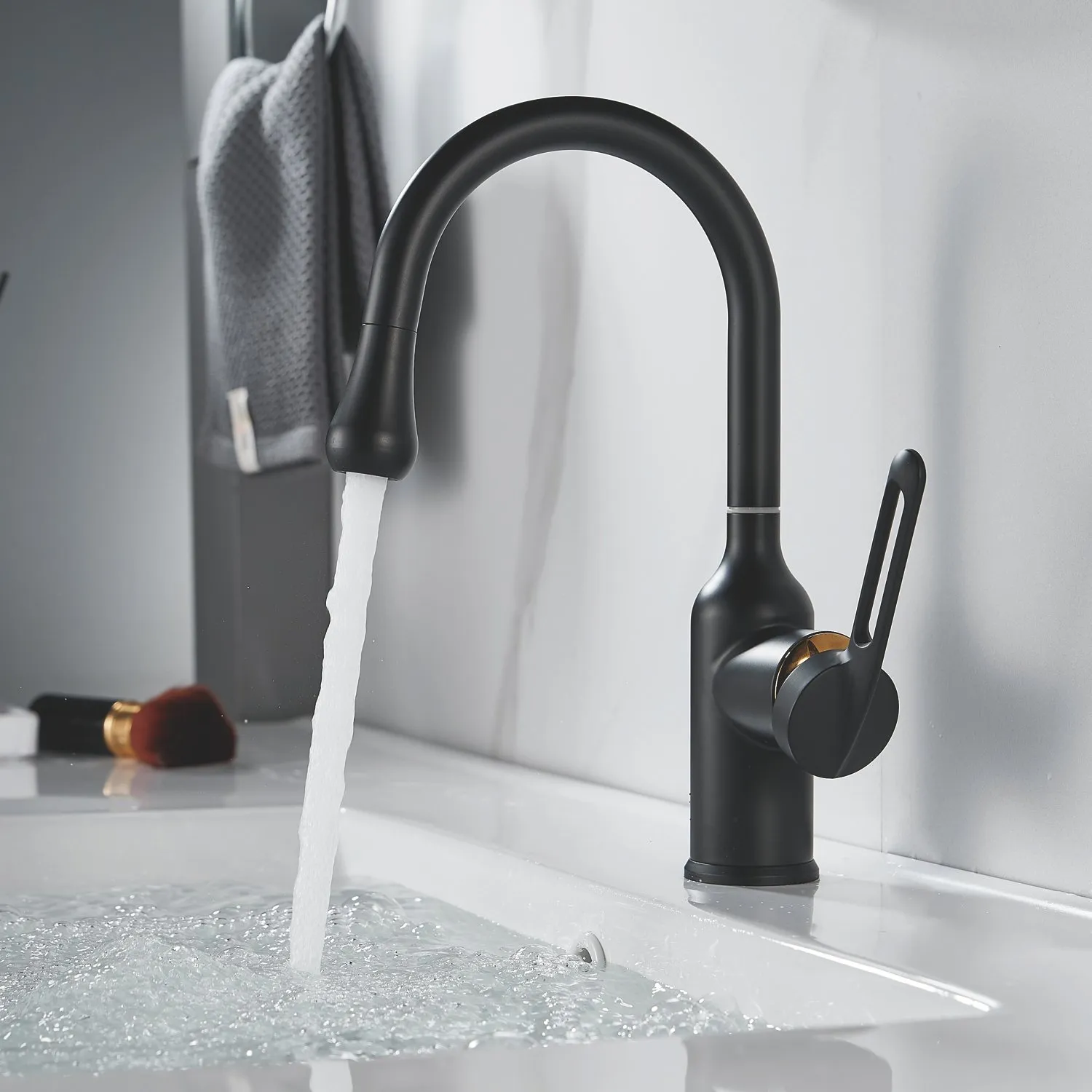 Смеситель для раковины Raffine F101H, черный