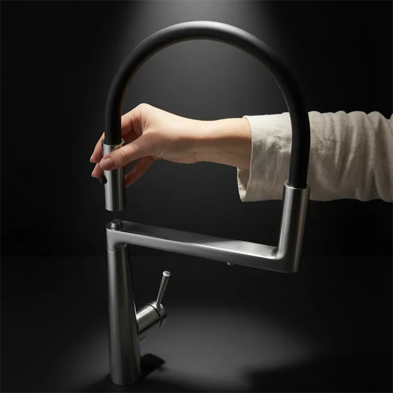 Смеситель для кухни с подключением фильтра Rivelato 1524520, антрацит