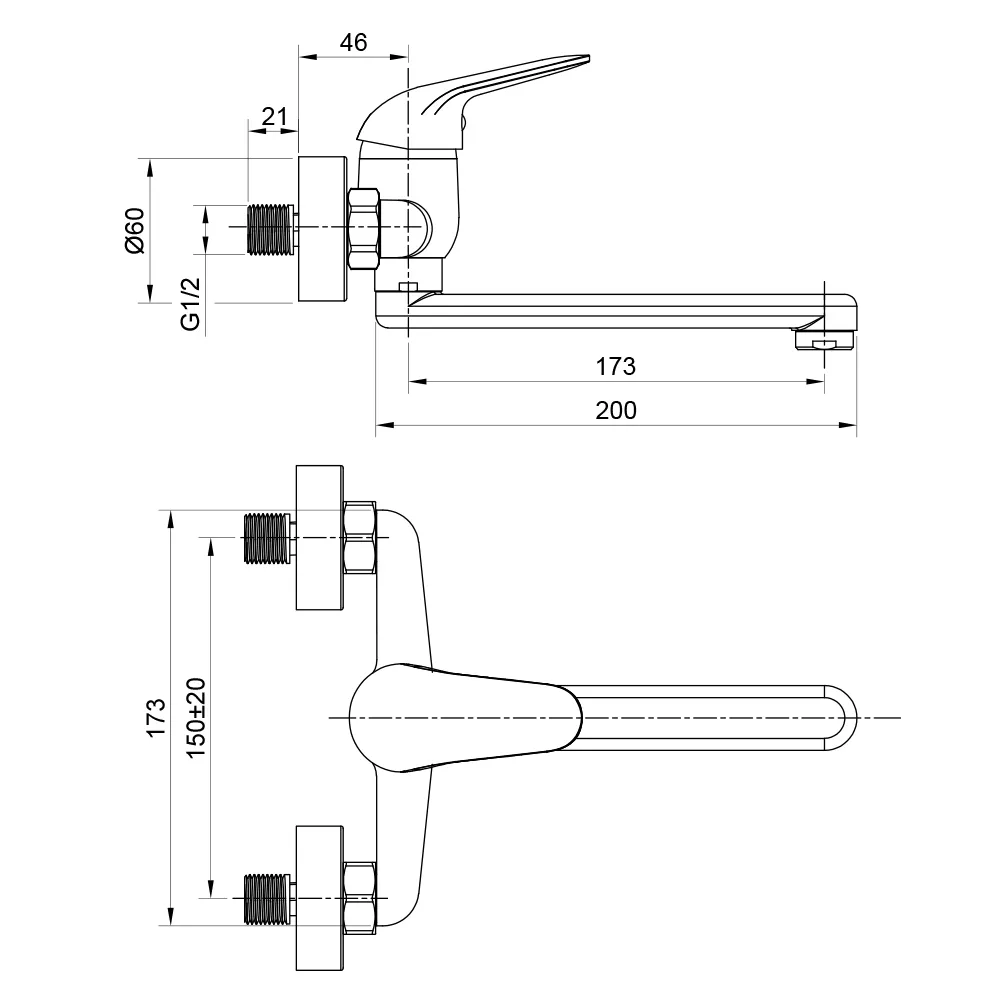 Смеситель для кухни WesnaArt LUCH LUC15-190, хром