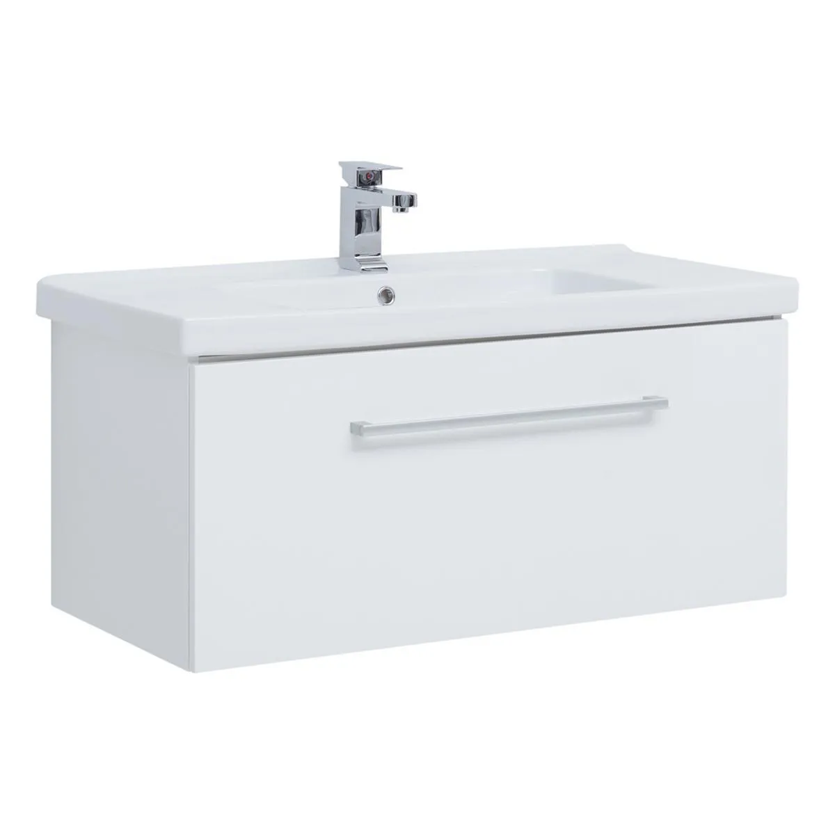 Тумба с раковиной подвесная Dreja Big Inn 100 см, белый