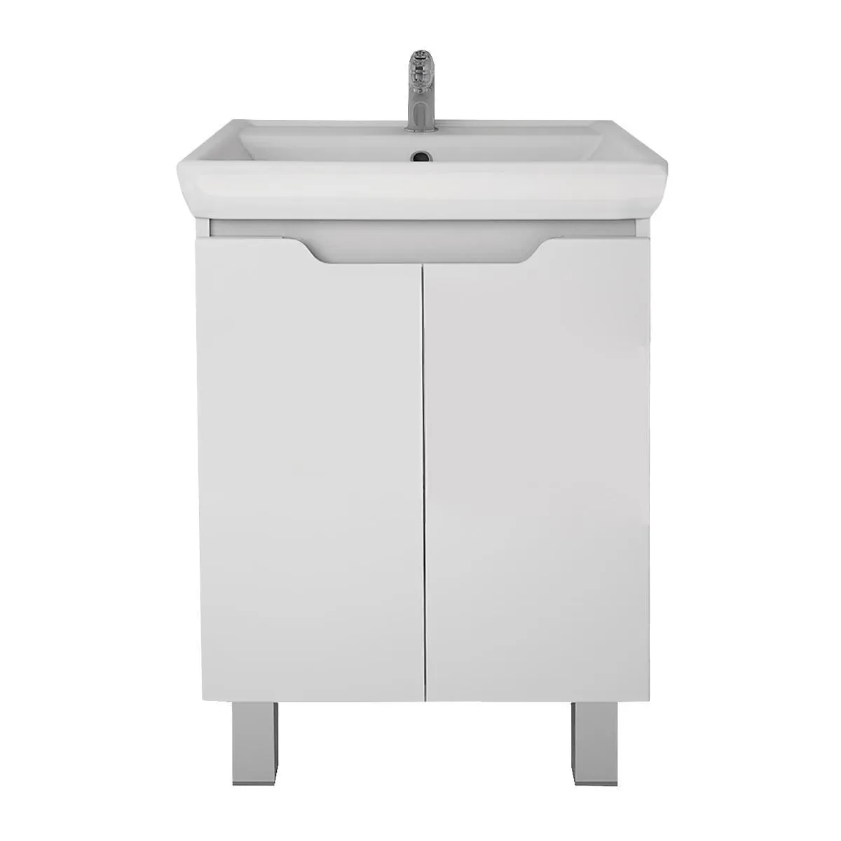 Тумба с раковиной подвесная Dreja Q Plus (D) 55 см, белый