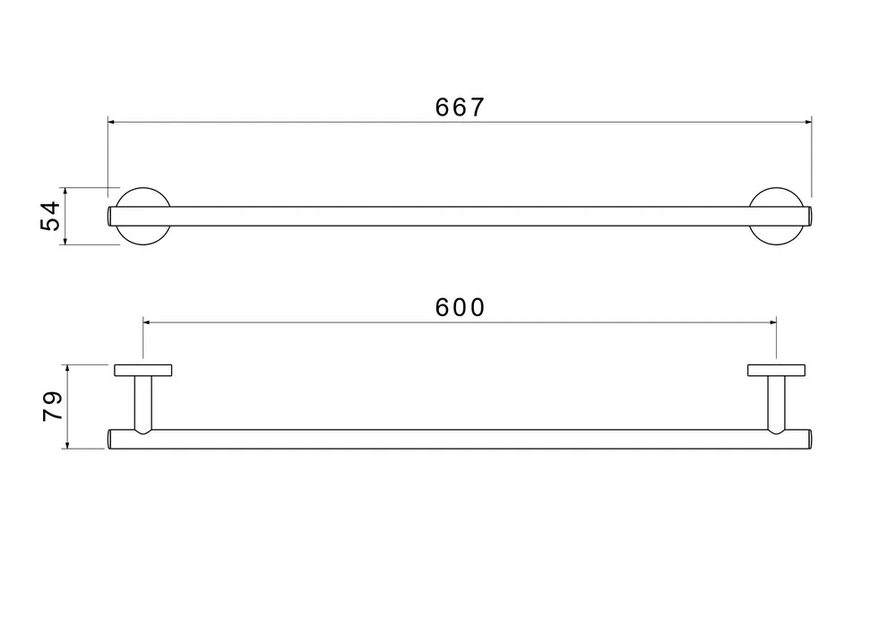 AQ4214BG ОБЕРОН полотенцедержатель 600 мм, шлиф. золото