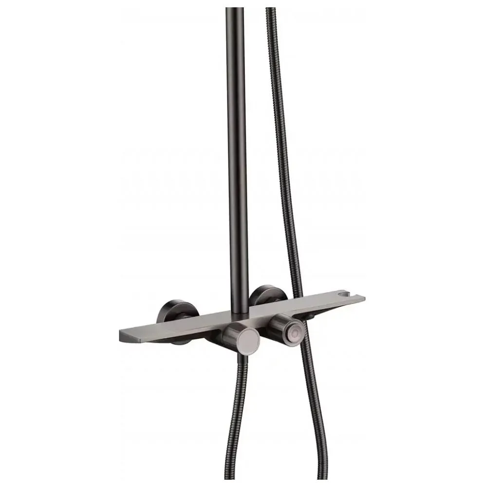 Душевая система с термостатом Grocenberg GB7038BG, графит