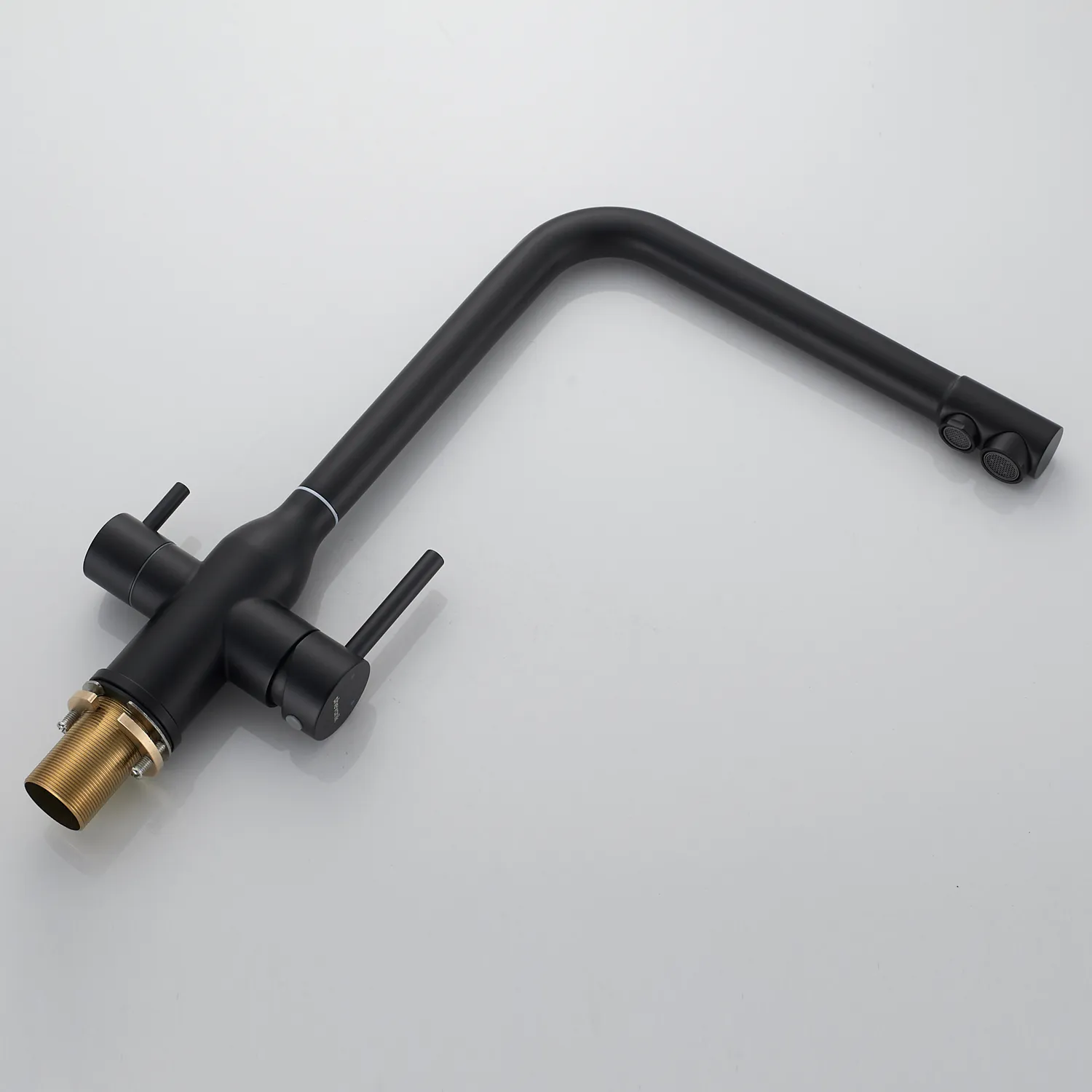 Смеситель для кухни с подключением фильтра Shevanik S248H, черный