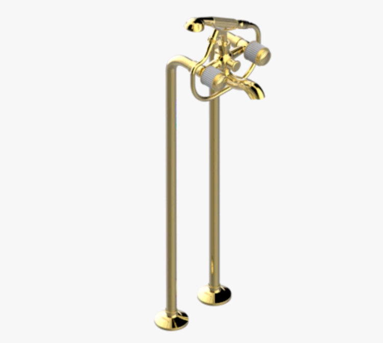 Смеситель для ванны и душа THG Jaipur Satin crystal, золото светлое (A9B F30 13CS)