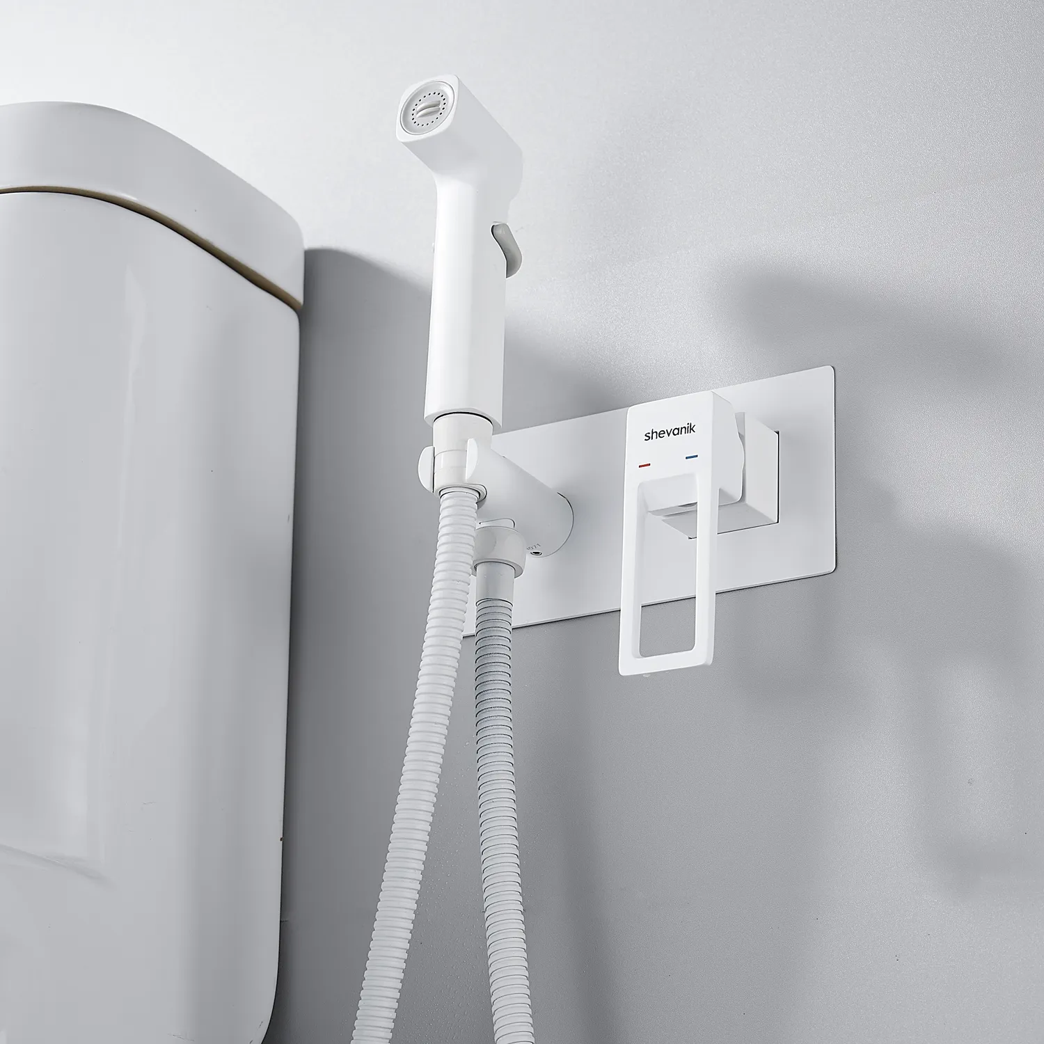Гигиенический душ со смесителем Shevanik S6805C, белый