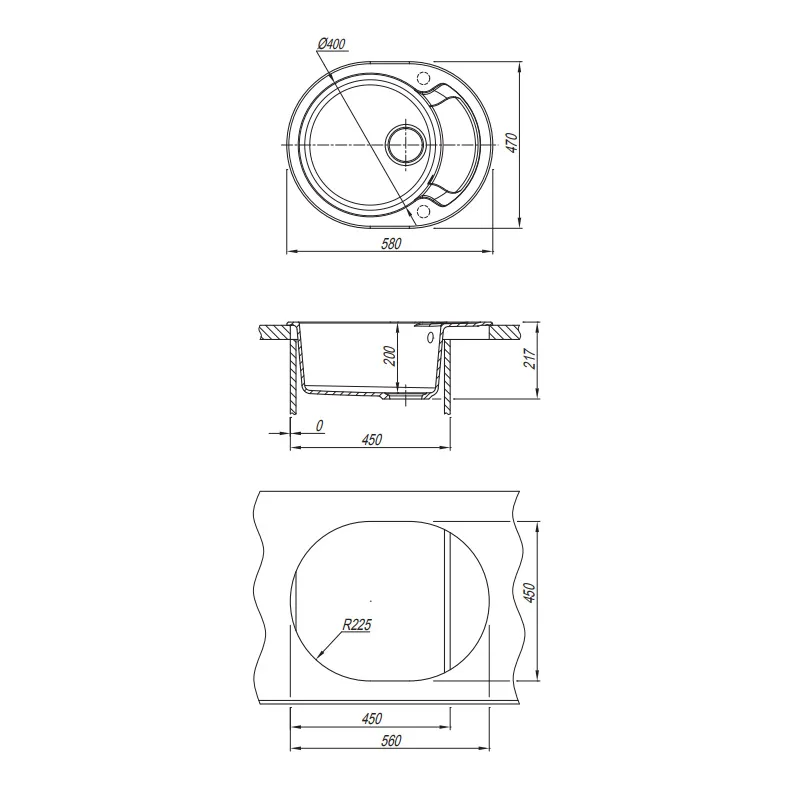 Кухонная мойка Dr. Gans БЕРТА 25.040.B0580.410, везувий