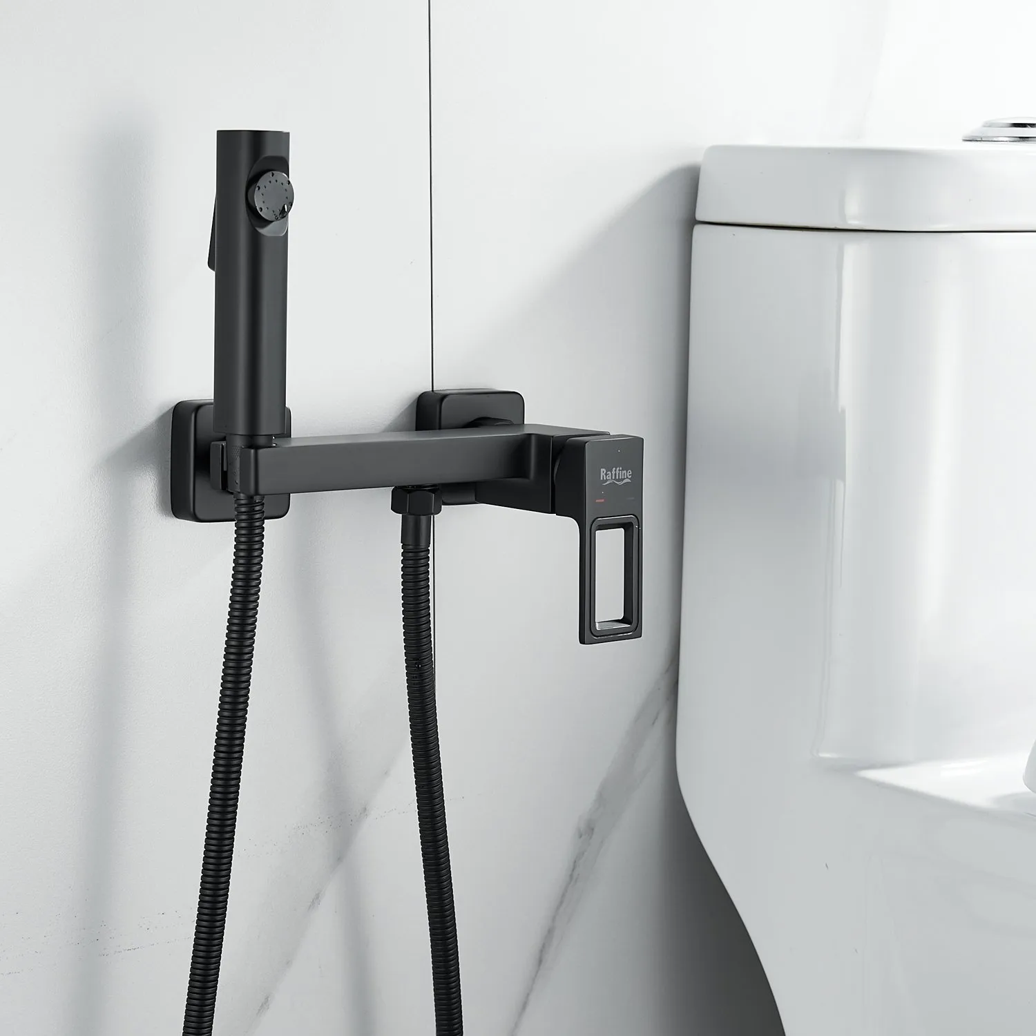 Гигиенический душ со смесителем Raffine F0596H-1, черный