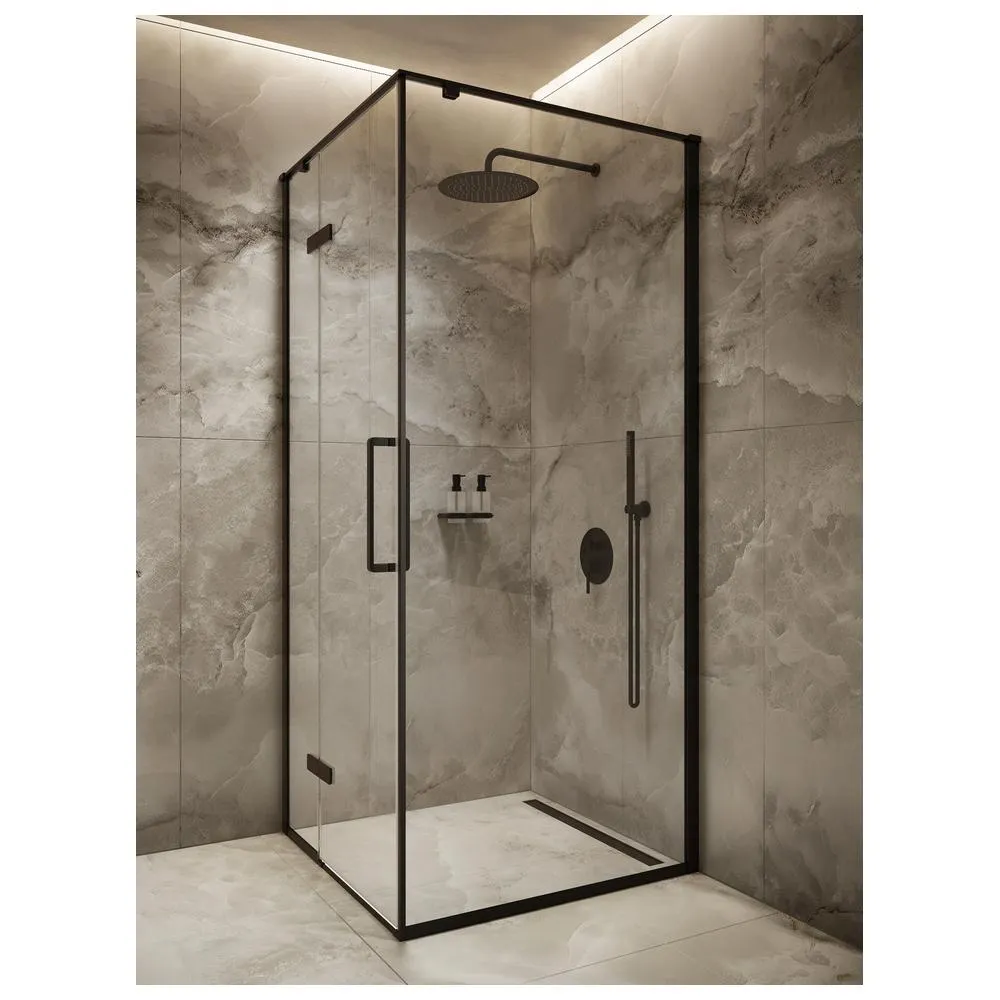 Душевое ограждение Knotlor SP090CG0BL 90х200, черный