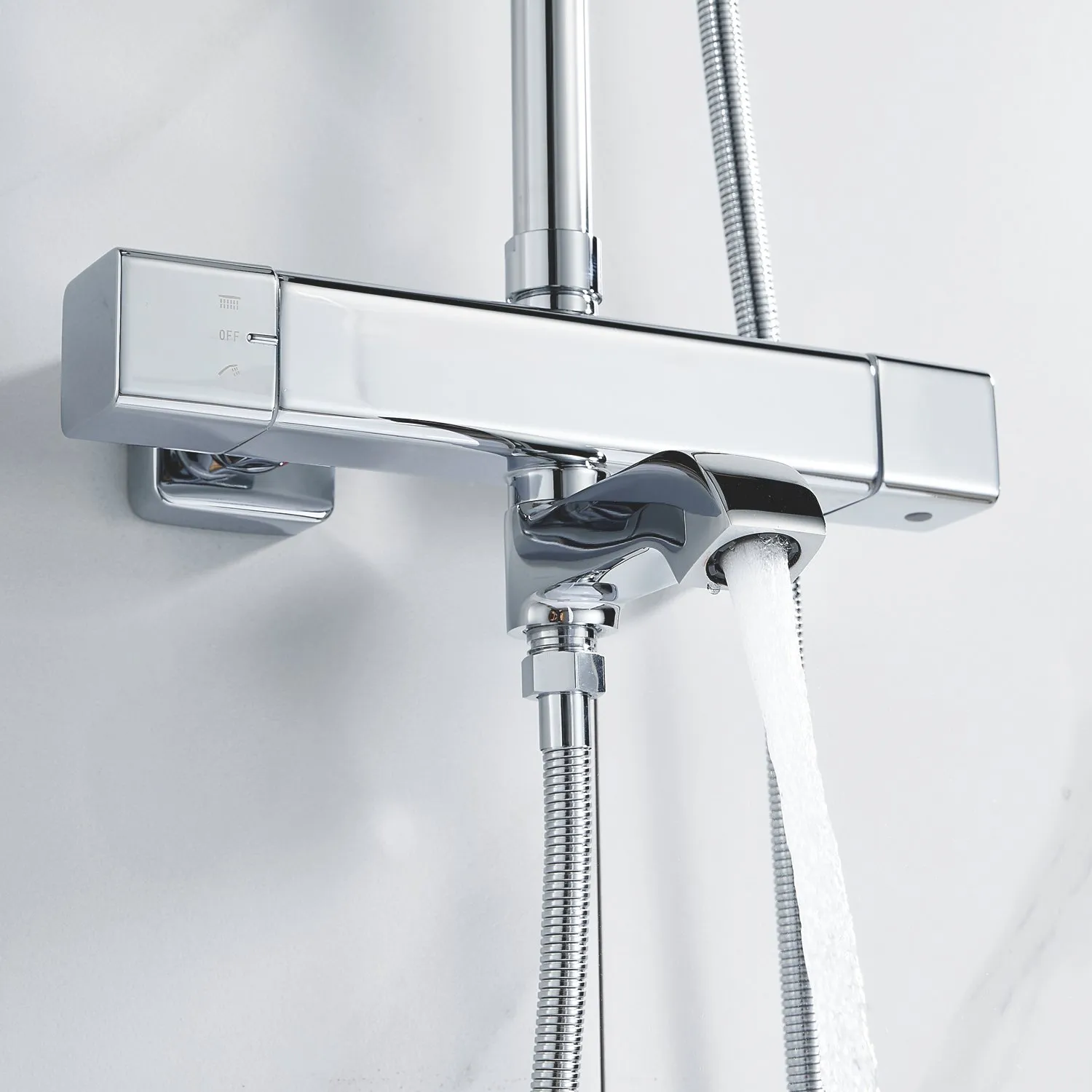 Душевая система c термостатом Shevanik S3096, хром