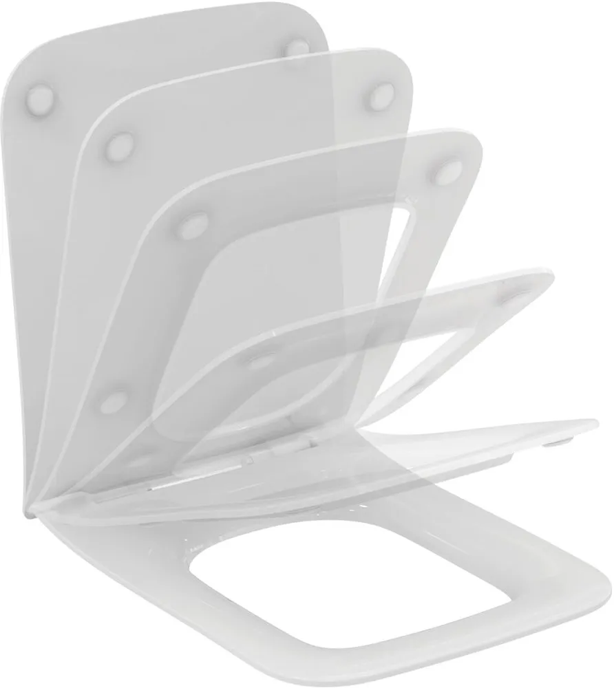 Сиденье с крышкой для унитаза Ideal Standard BLEND CUBE SANDWICH тонкое с микролифтом T521101