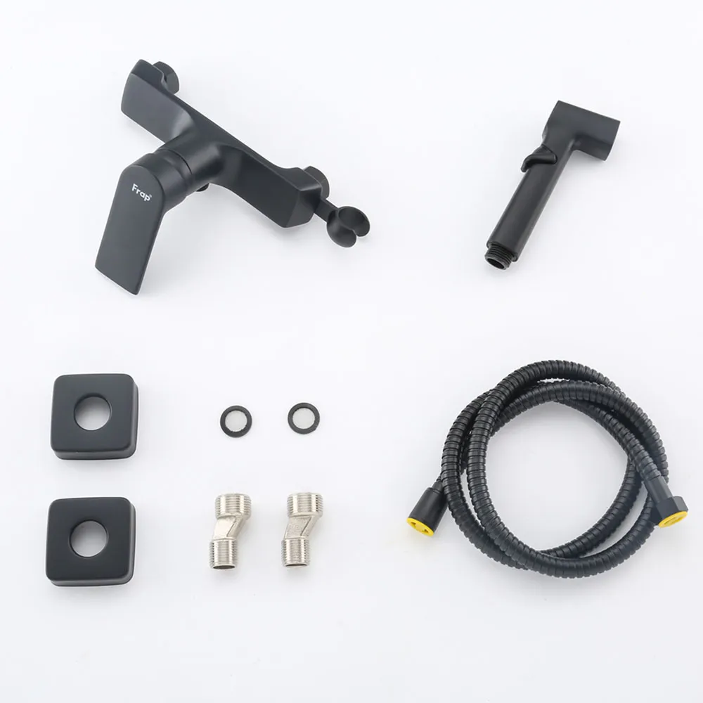 Гигиенический душ со смесителем FRAP F2071-6, черный