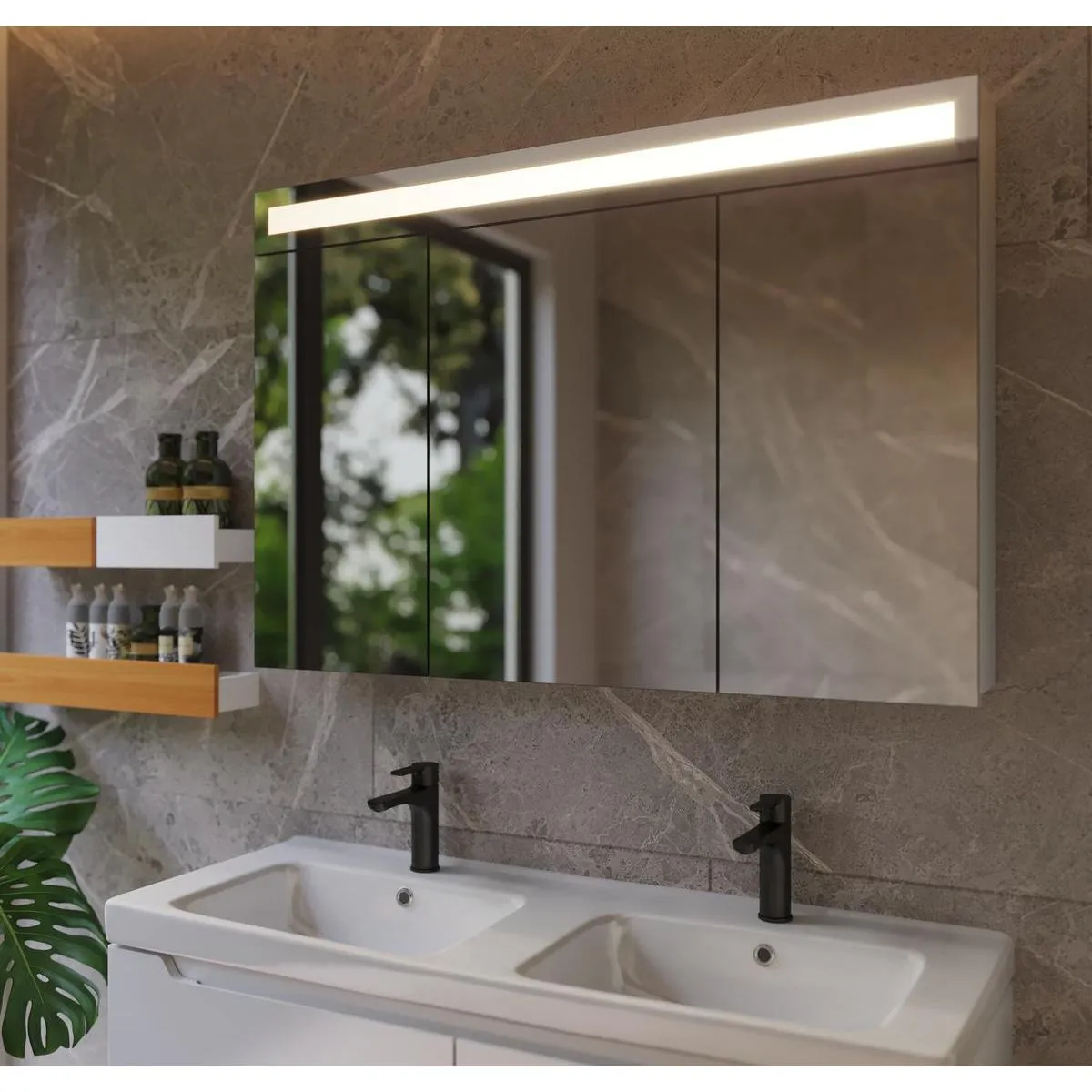 Зеркальный шкаф Dreja Uni 80 см, белый