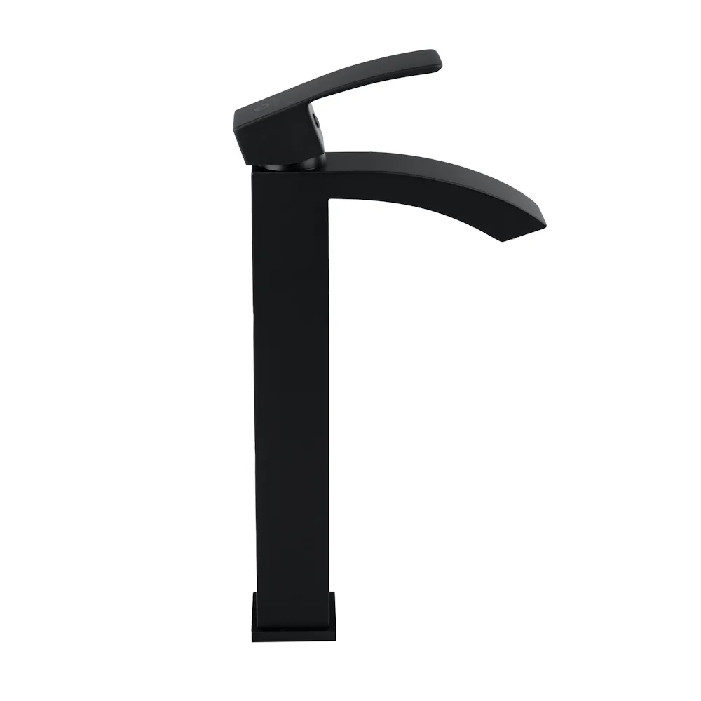 Смеситель для раковины высокий FILARETE Waterfall FL6010BL, черный