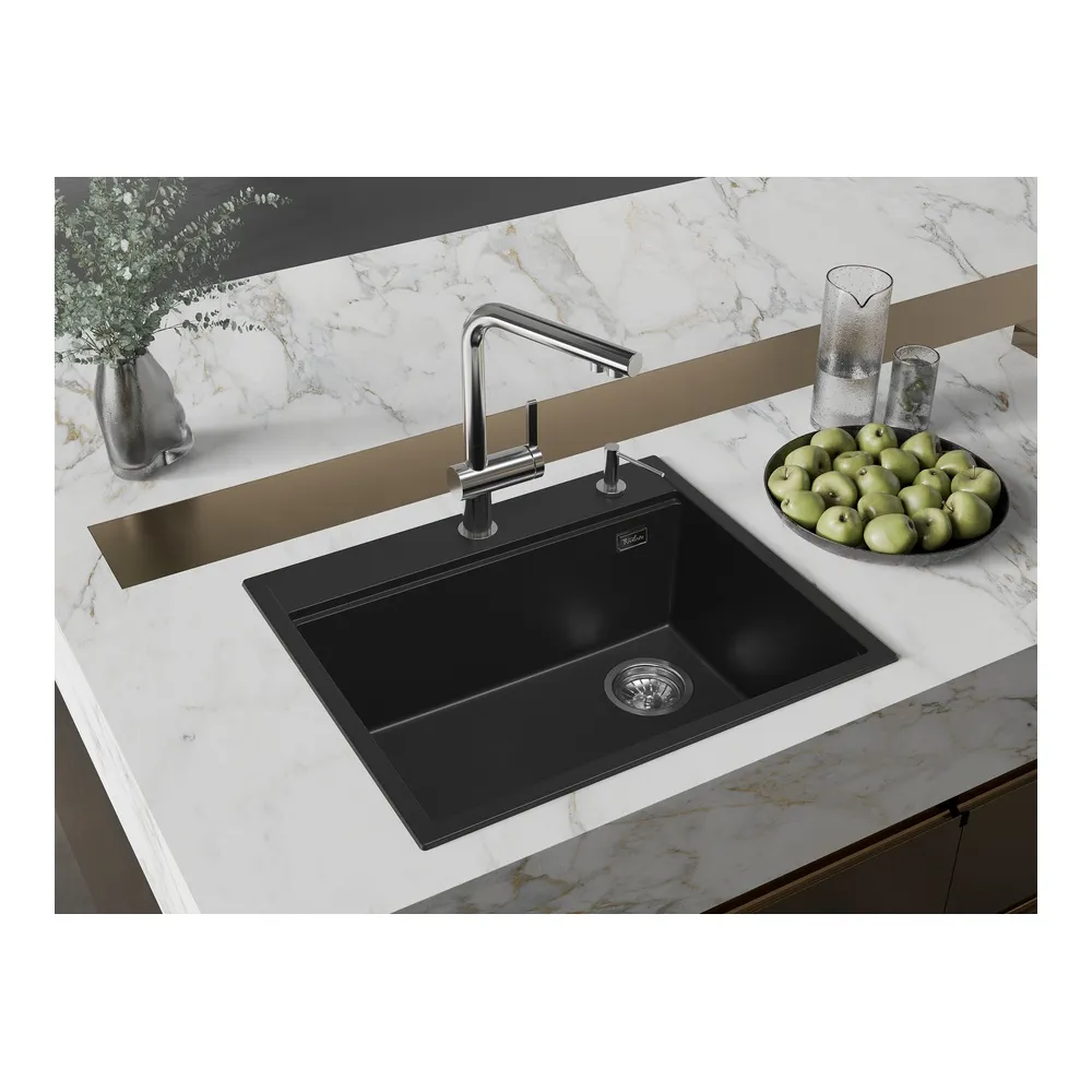Кухонная мойка Rivelato TESORO TR-605-R, черный