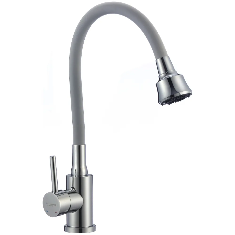 Смеситель для кухни с гибким изливом и режимом душ Fmark FS8288A-04, хром