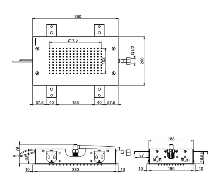 Верхний душ Fima Carlo Frattini Showerhead 350х200, хром (F2825CR)