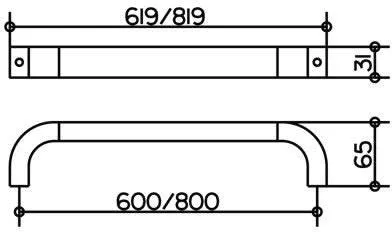 Держатель для полотенца 60 см Keuco Edition 300 30001010600
