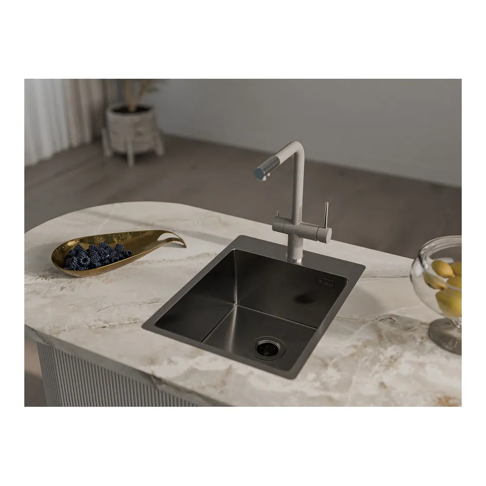 Кухонная мойка Rivelato Rinox 3850 PVD, черный