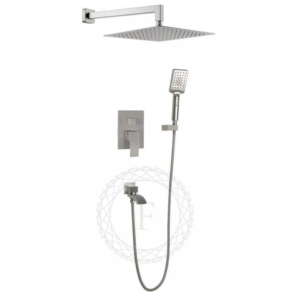Душевая система встраиваемая FILARETE Waterfall FL1010NK, никель