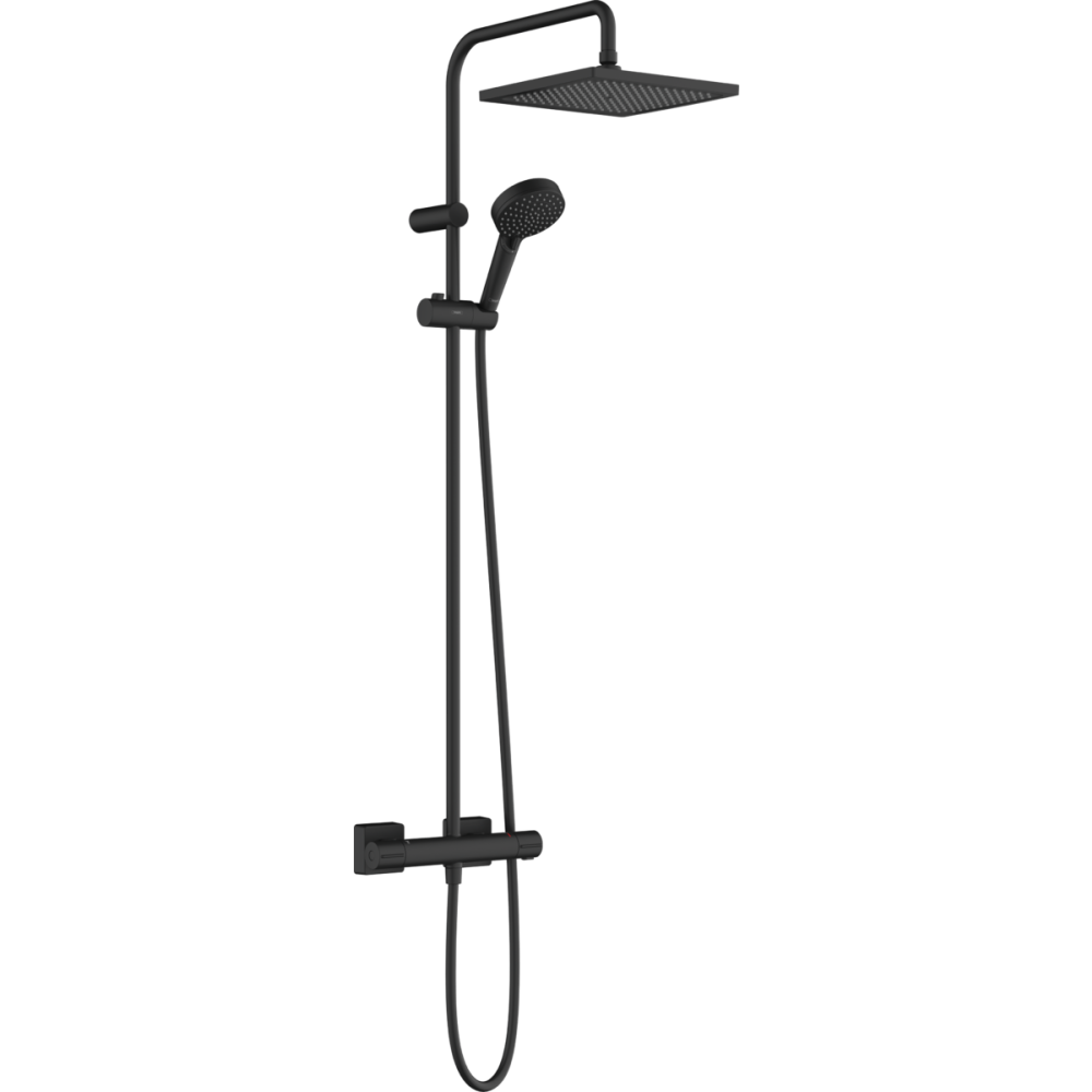 26427670 Hansgrohe Vernis Shape Showerpipe 240 термостатическая душевая система матовый черный