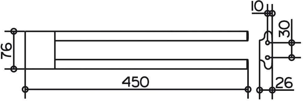 Полотенцедержатель двойной 450 мм Keuco Edition 400 11518010000