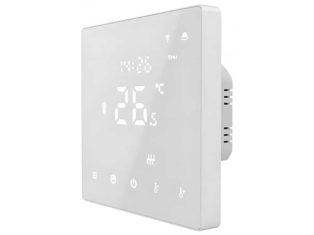 Комнатный термостат Techno КТ-24 на 24V, (сенсорное управление), белый