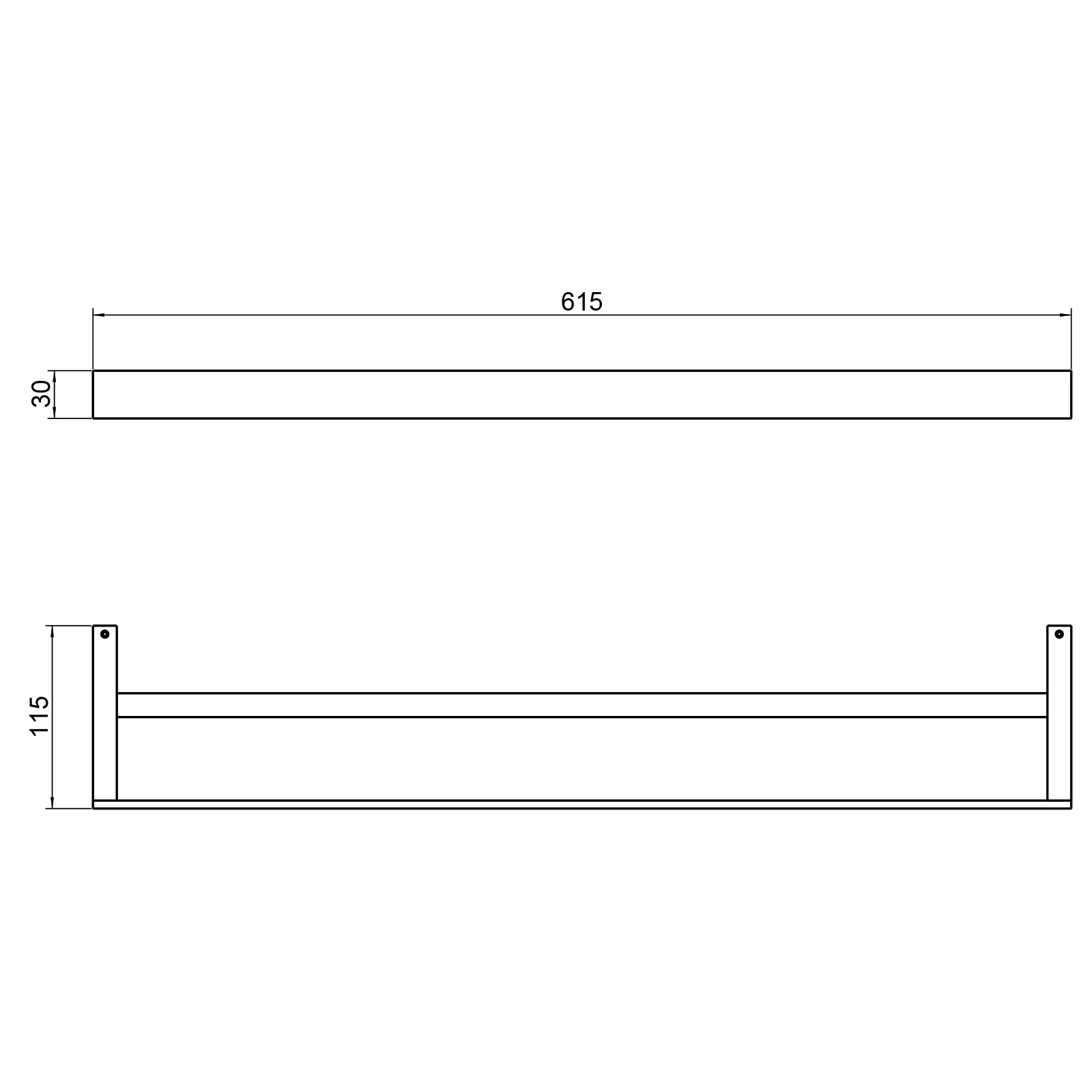 Полотенцедержатель двойной Timo Petruma черное золото (15256/18)