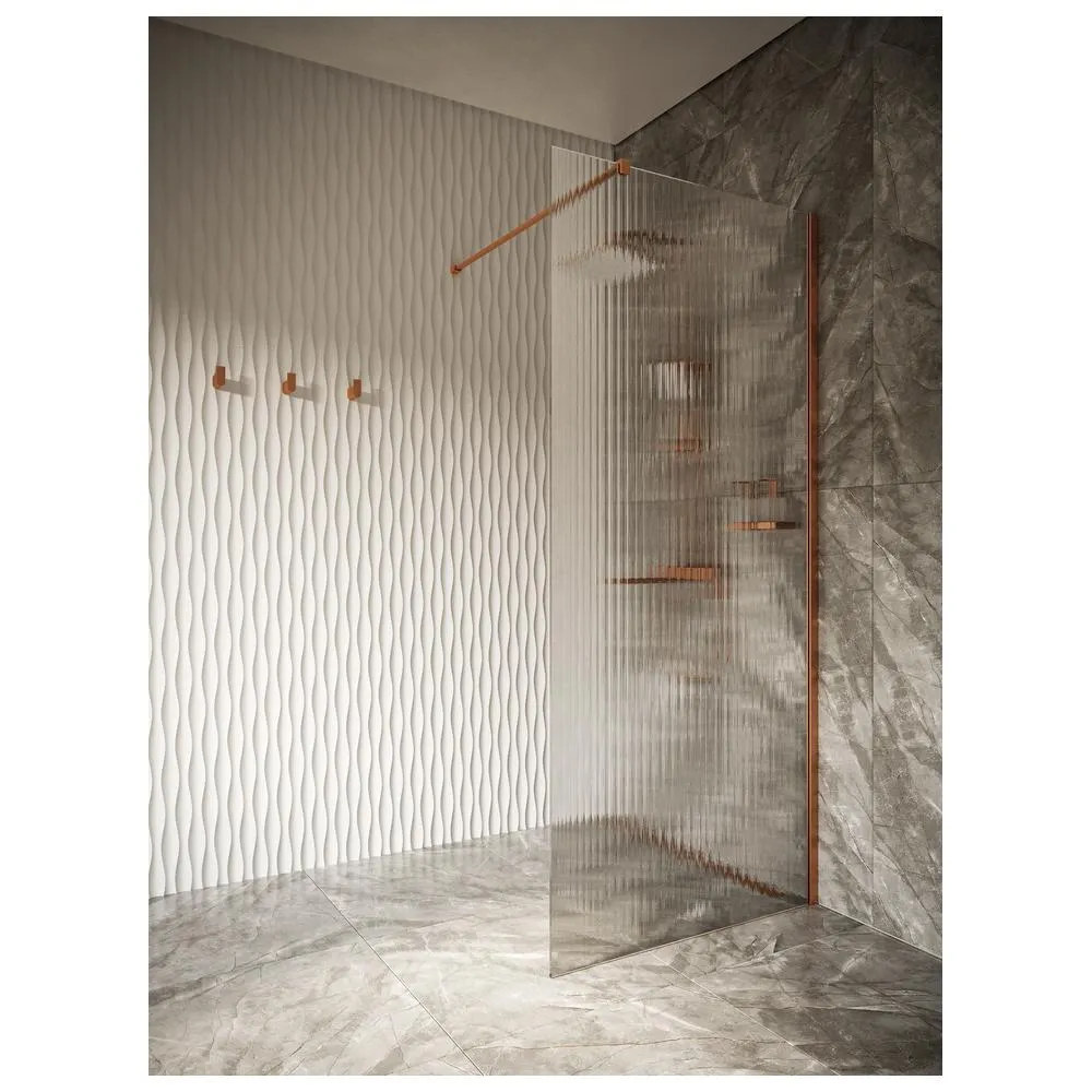 Душевая перегородка Knotlor WI090CG1RB 90х200, бронза