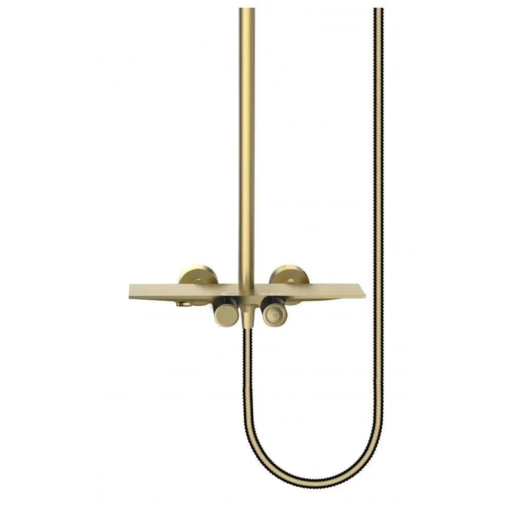 Душевая система с термостатом Grocenberg GB7038MG, матовое золото