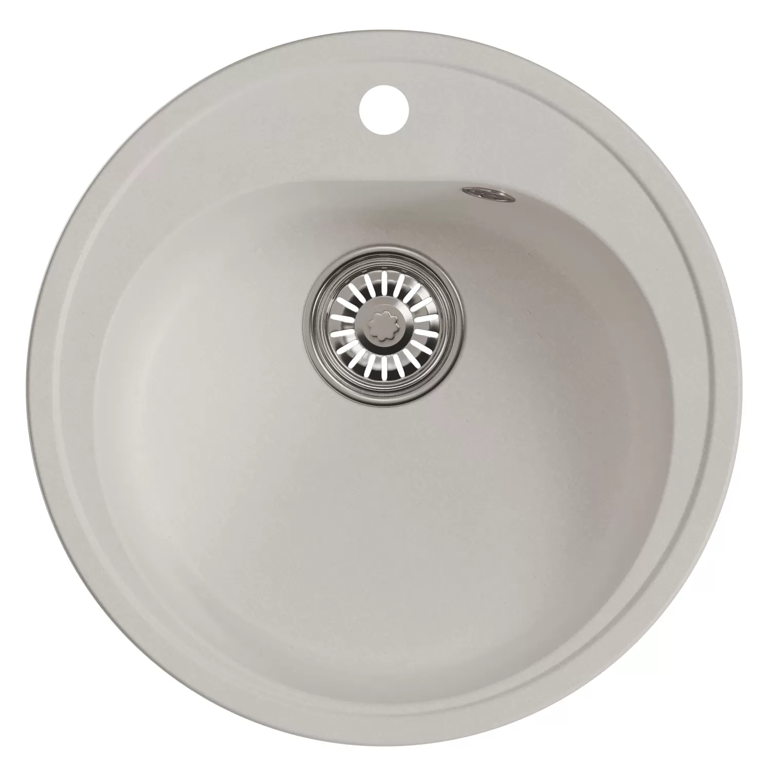 Мойкa MIXLINE ML-GM11 круглая  ультра-белая  (341) 500мм (глуб. чаши 180) NEW (551826)