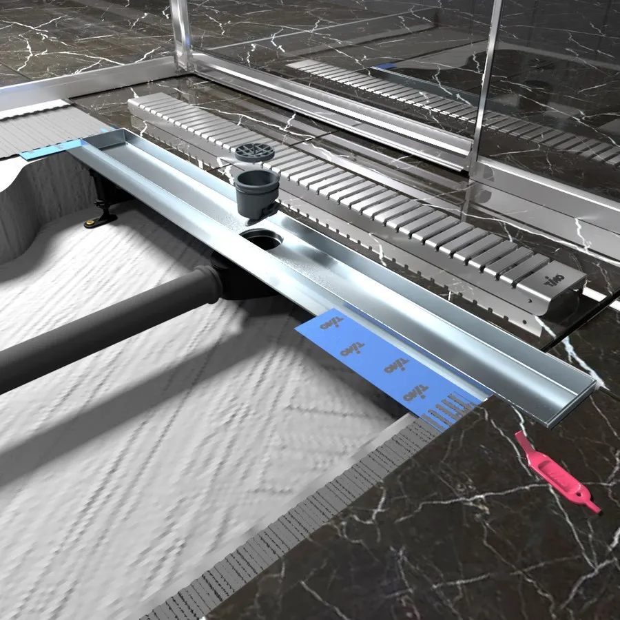 Душевой лоток TIMO Drain Protect 800 с вставкой LG20, сатин (DP20800-LG20800)