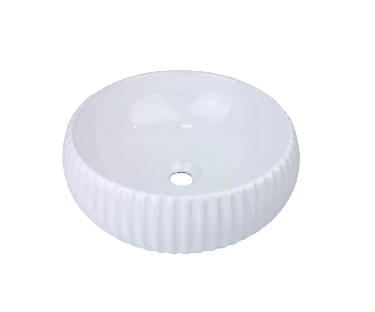 Раковина-чаша Bronze de Luxe Эмеральда белая, 400х400х130 (1382W)