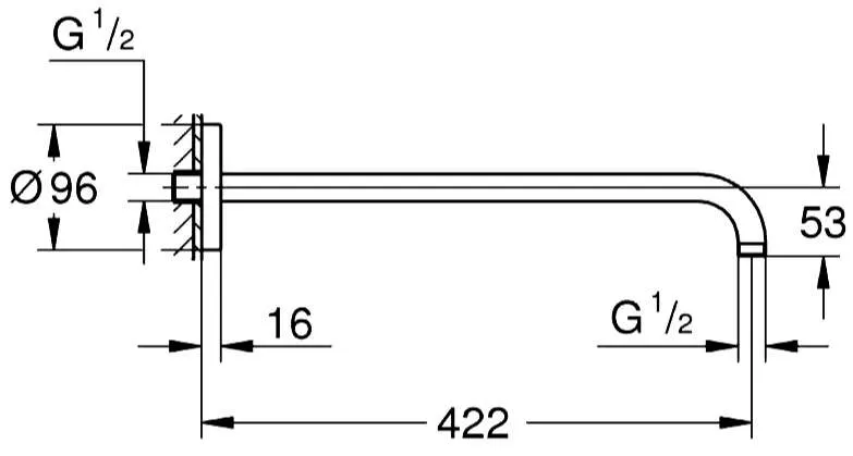 Душевой кронштейн Grohe Rainshower 26146000 хром