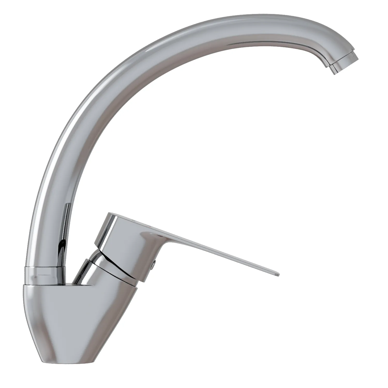 Смеситель для кухни 35k MIXLINE МЛ15-032(ML15-032)высокий излив б/отв боковая п/гайку (без подводки) (556658)