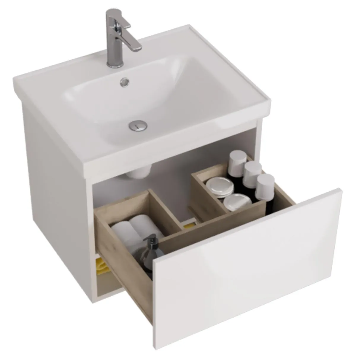 Тумба под раковину подвесная Dreja Perfecto 60 см, белый