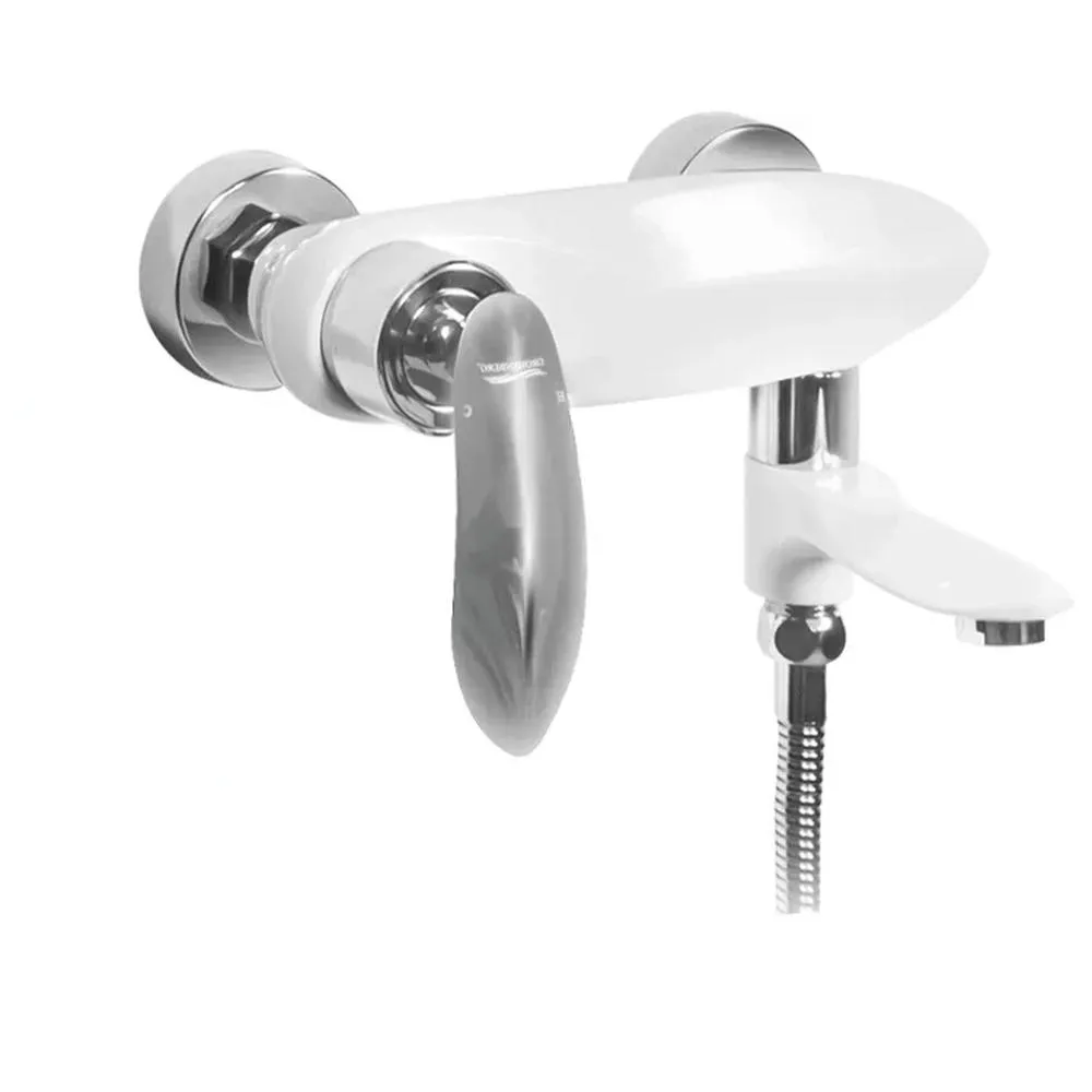 Смеситель для ванны Groсenberg GB8001WC, белый/хром