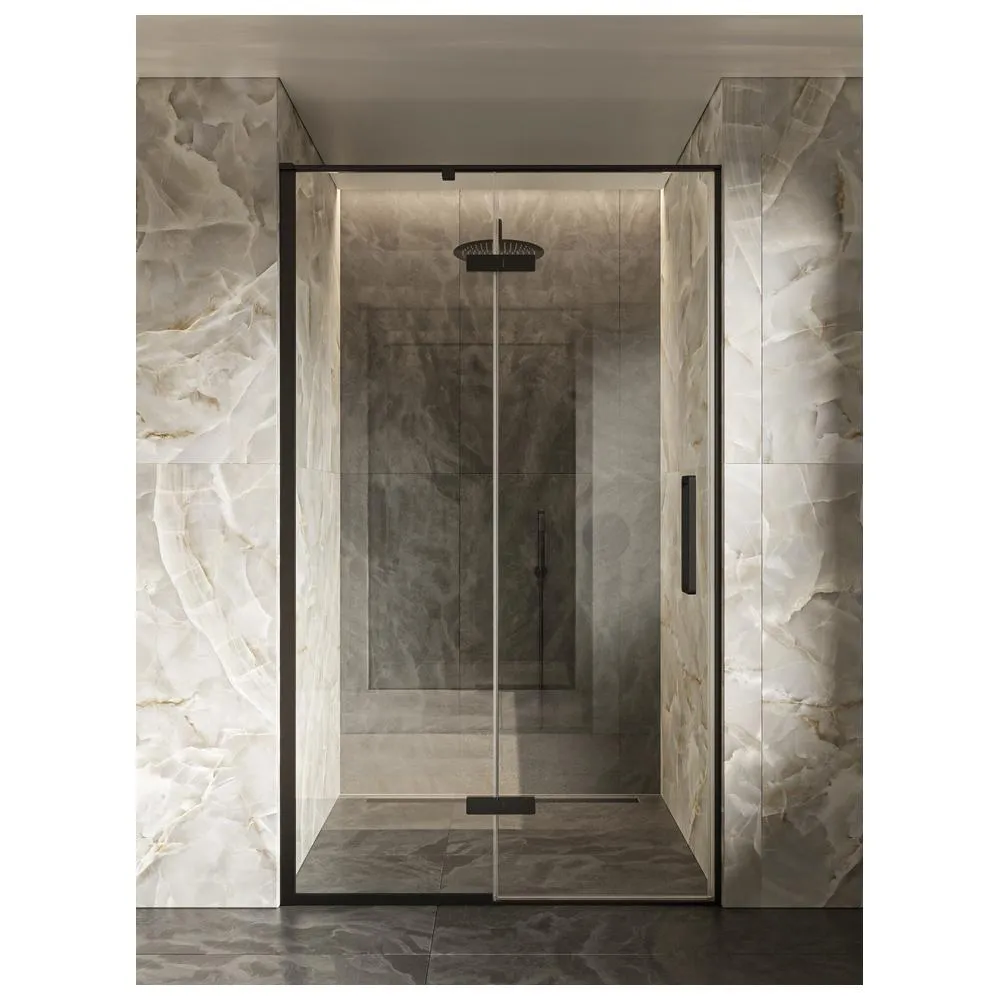 Душевая дверь в нишу Knotlor HDIP120CG0BL 120х200, черный